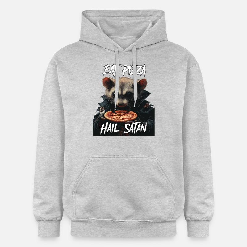Opossum drôle avec dicton - Sweat à capuche Softstyle® Gildan Unisexe - gris clair chiné