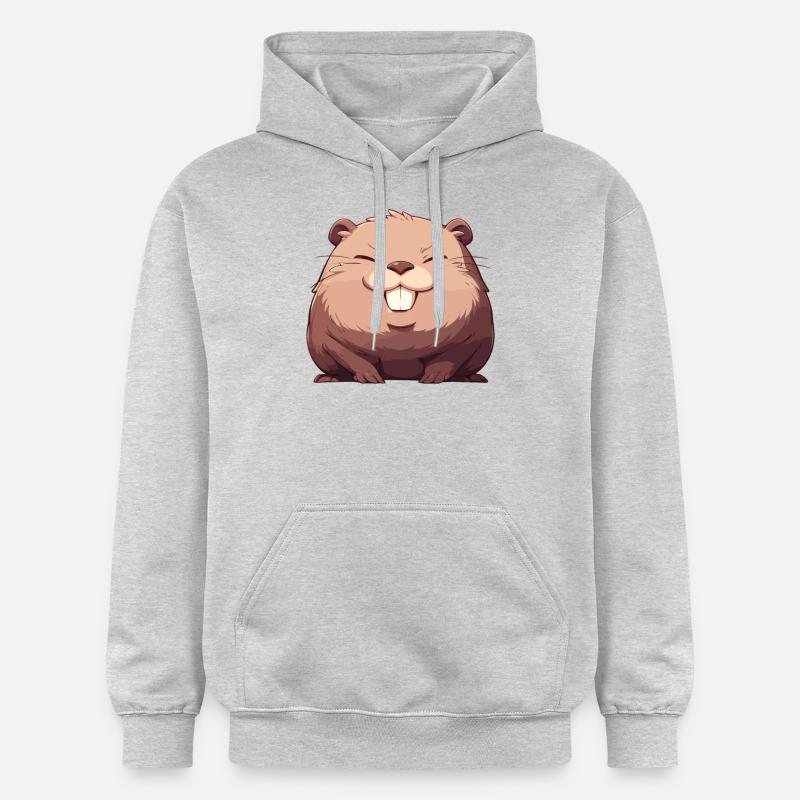 Castor Bieber - Sweat à capuche Softstyle® Gildan Unisexe - gris clair chiné