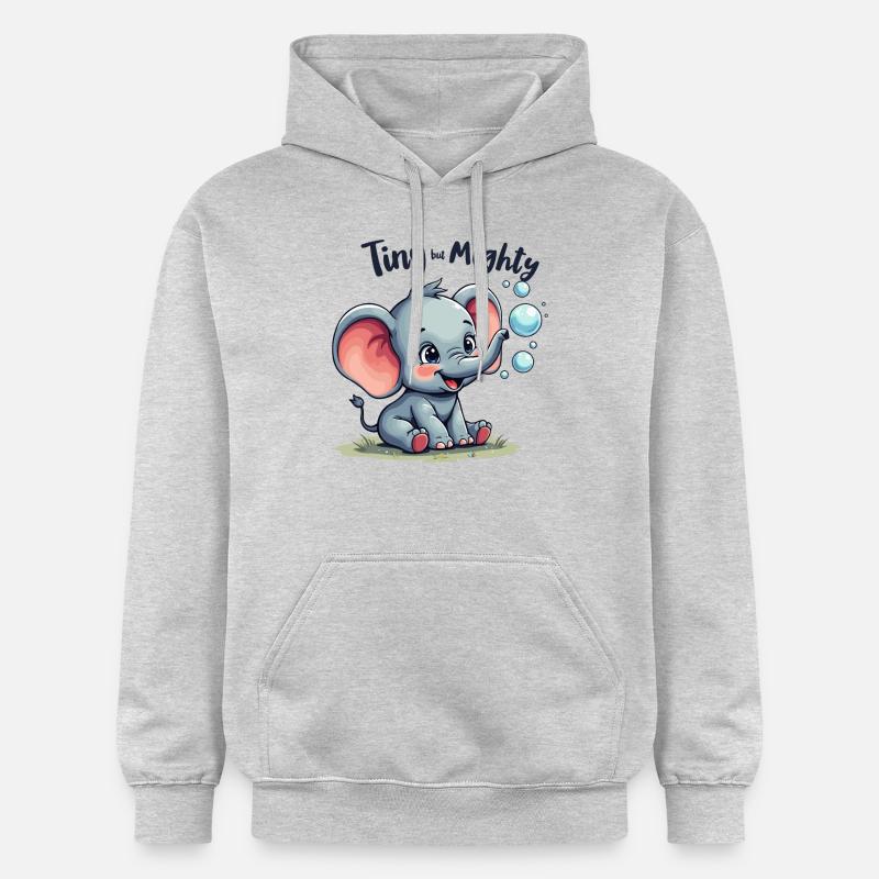 ÉLÉPHANT - Sweat à capuche Softstyle® Gildan Unisexe - gris clair chiné