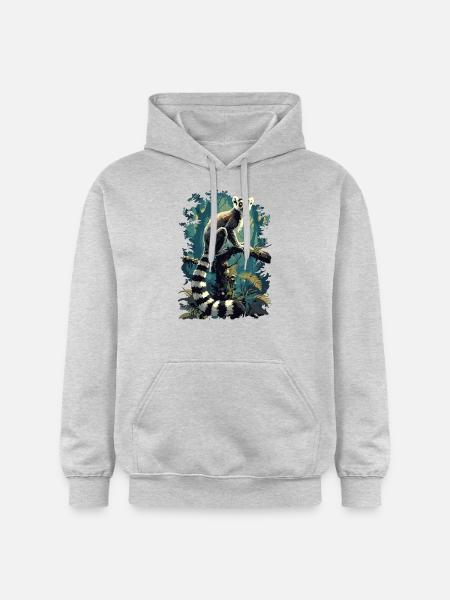 Lemuren Lemurs Lemur - Gildan Unisex Softstyle® Midweight Hoodie - light heather grey