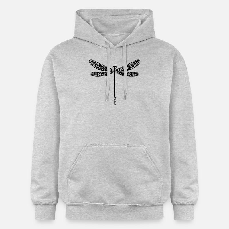 Libellule élégante - Sweat à capuche Softstyle® Gildan Unisexe - gris clair chiné