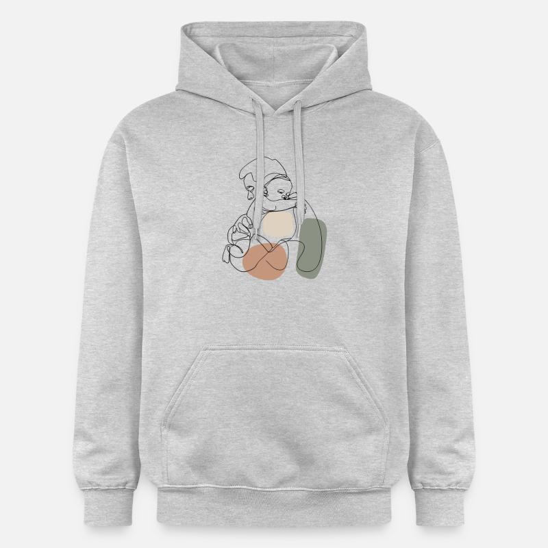 Père avec enfant, bébé - Sweat à capuche Softstyle® Gildan Unisexe - gris clair chiné