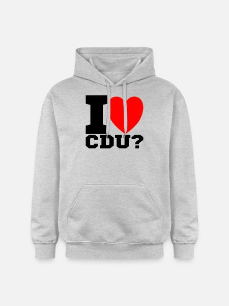 I love CDU - Gildan Unisex Softstyle® Midweight Hoodie - Hellgrau meliert
