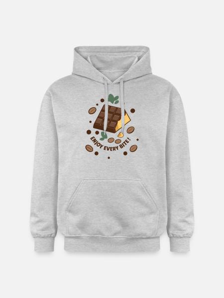 TABLETTES DE CHOCOLAT - Sweat à capuche Softstyle® Gildan Unisexe - gris clair chiné