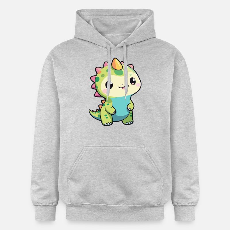 DINOSAURE - Sweat à capuche Softstyle® Gildan Unisexe - gris clair chiné