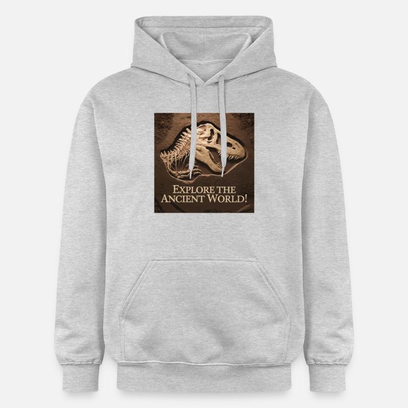 EXPLOREZ LE MONDE ANTIQUE - Sweat à capuche Softstyle® Gildan Unisexe - gris clair chiné