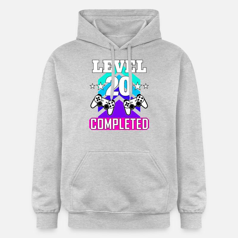 20e anniversaire - Sweat à capuche Softstyle® Gildan Unisexe - gris clair chiné