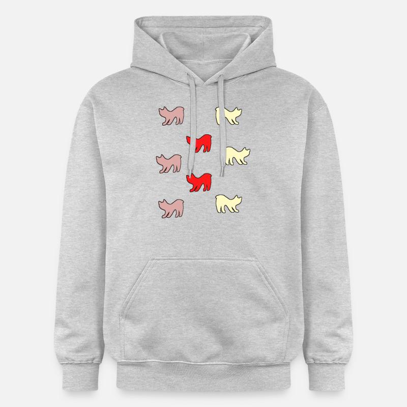 Chats sans queue - Sweat à capuche Softstyle® Gildan Unisexe - gris clair chiné