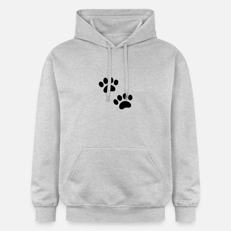 Empreinte de patte - Sweat à capuche Softstyle® Gildan Unisexe - gris clair chiné