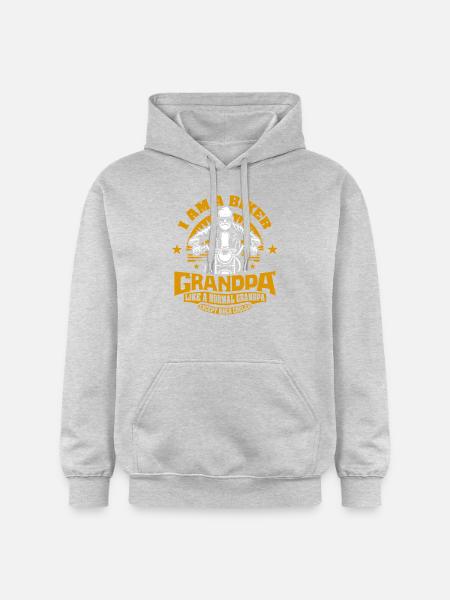 I Am A Biker Grandpa Funny Quote for Grandpa Motor - Gildan Unisex Softstyle® Midweight Hoodie - light heather grey