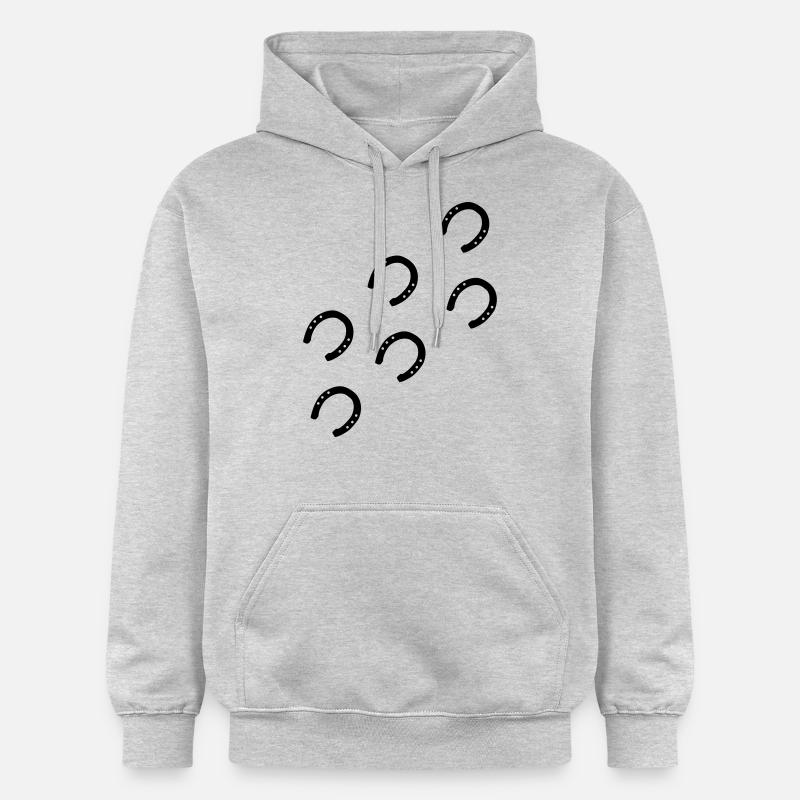 Cheval - Sweat à capuche Softstyle® Gildan Unisexe - gris clair chiné