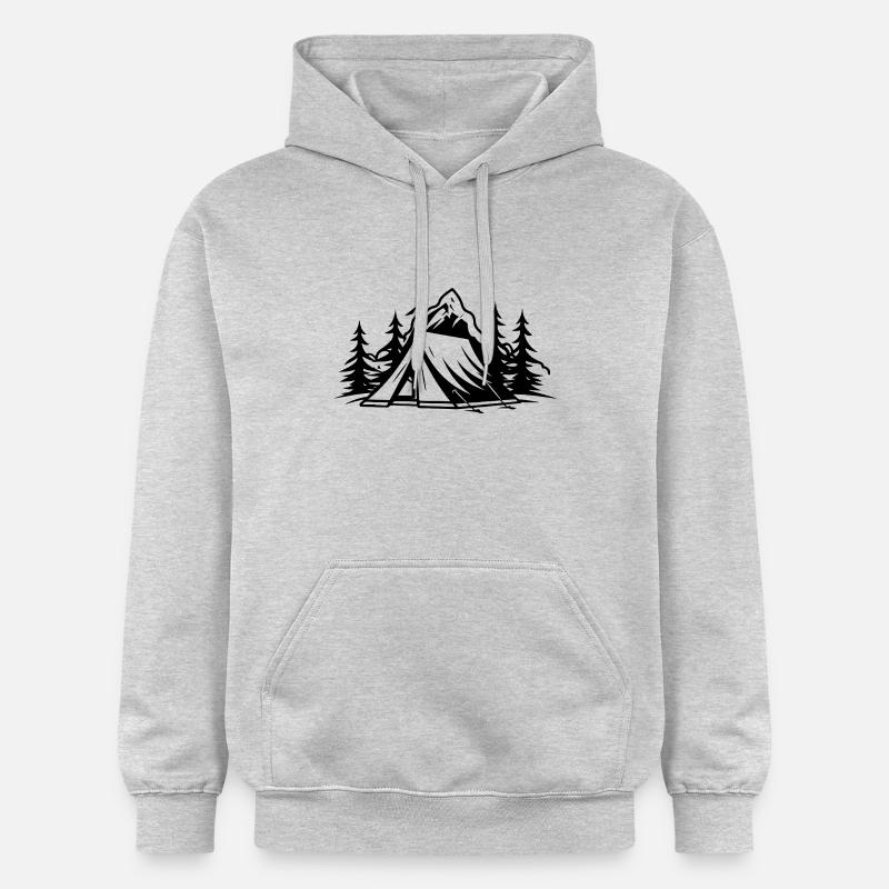 Tente de camping - Sweat à capuche Softstyle® Gildan Unisexe - gris clair chiné
