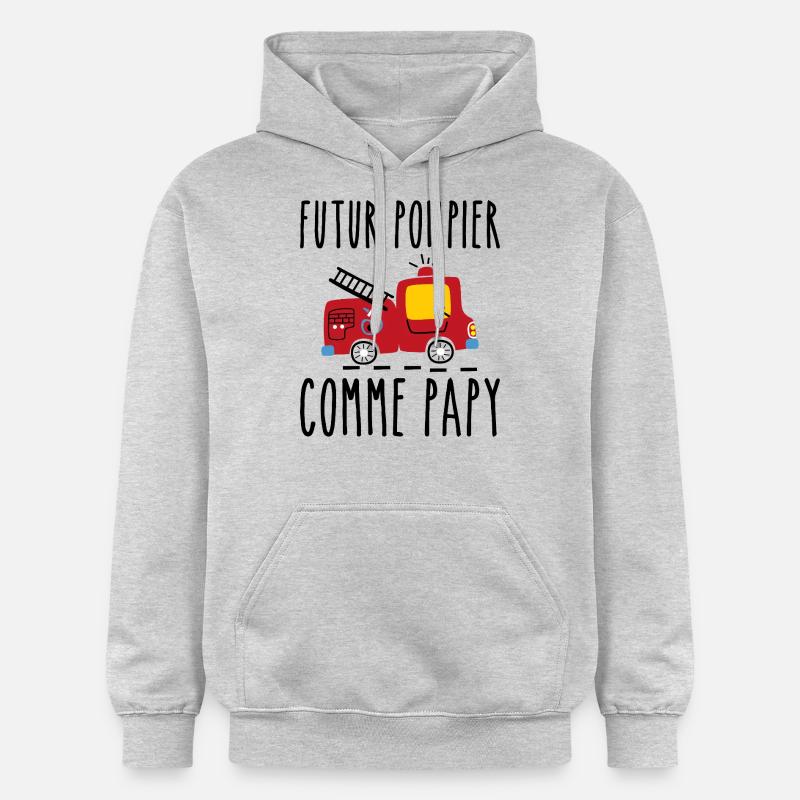 Futur pompier cadeau humour - Sweat à capuche Softstyle® Gildan Unisexe - gris clair chiné