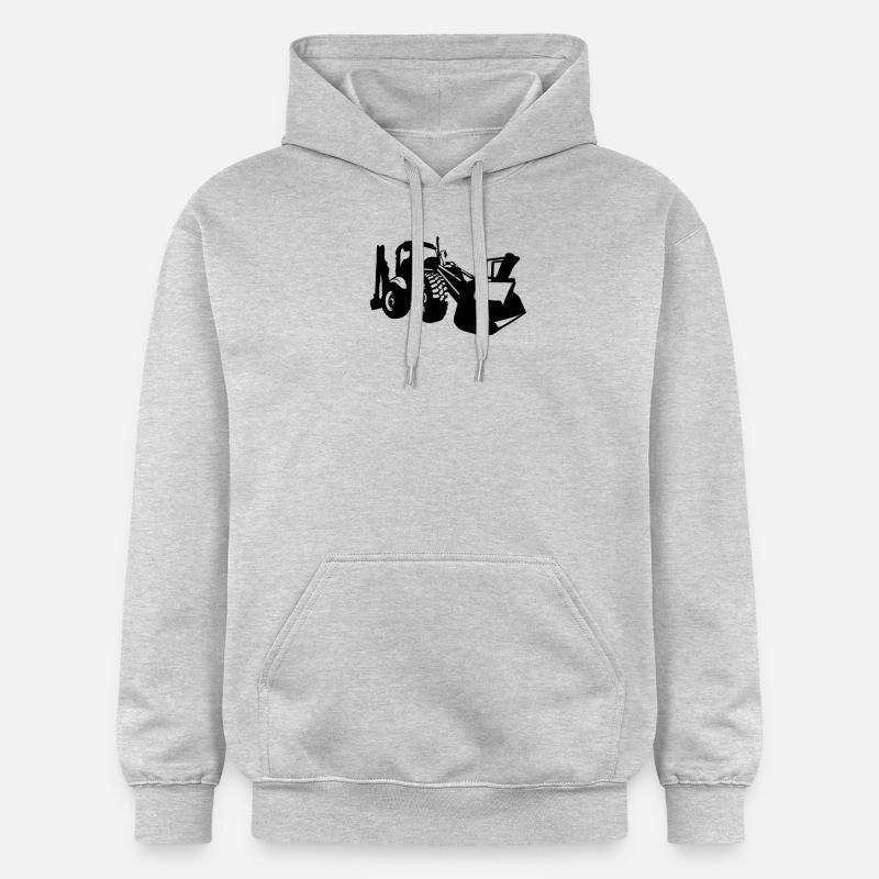 Baggerfahrer Radlader Bagger - Gildan Unisex Softstyle® Midweight Hoodie - Hellgrau meliert