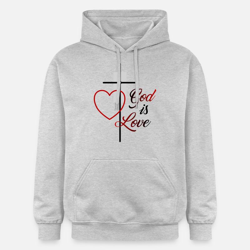 Dieu est amour - Sweat à capuche Softstyle® Gildan Unisexe - gris clair chiné