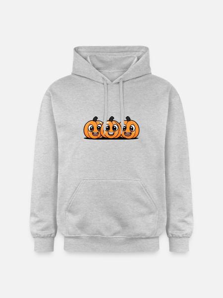 Pumpkin Halloween Cute Comic - Gildan Unisex Softstyle® Midweight Hoodie - light heather grey