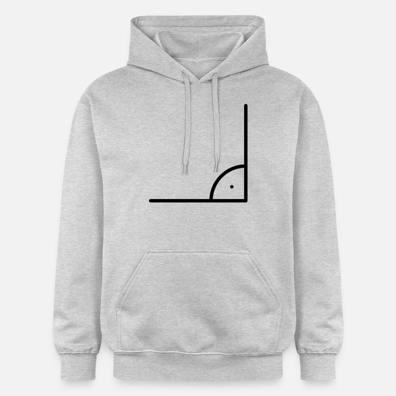 Icône de mathématiques - angle droit - Sweat à capuche Softstyle® Gildan Unisexe - gris clair chiné