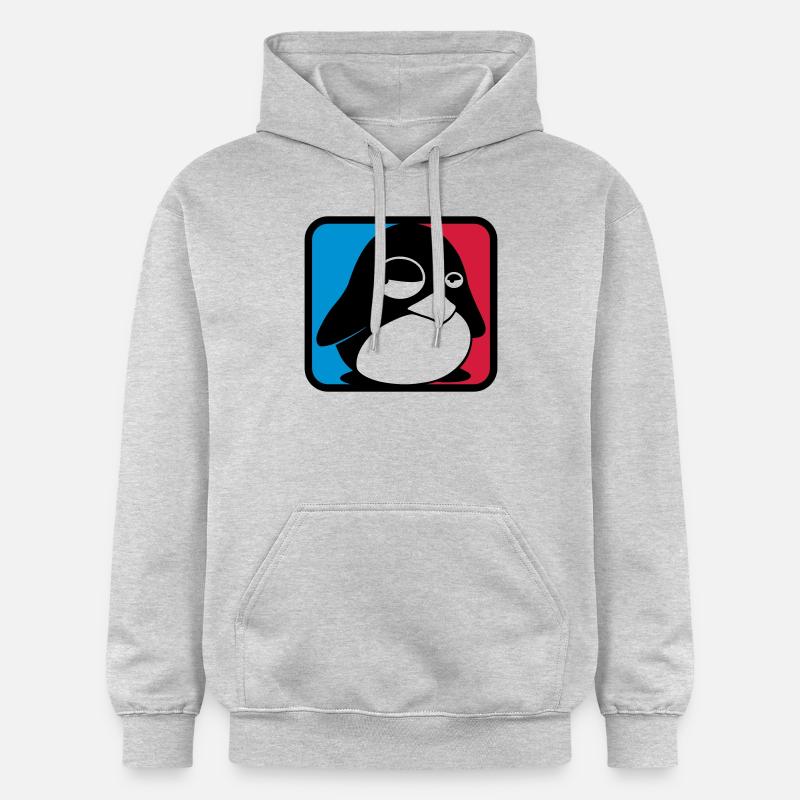 TUX Leauge, LINUX - Sweat à capuche Softstyle® Gildan Unisexe - gris clair chiné