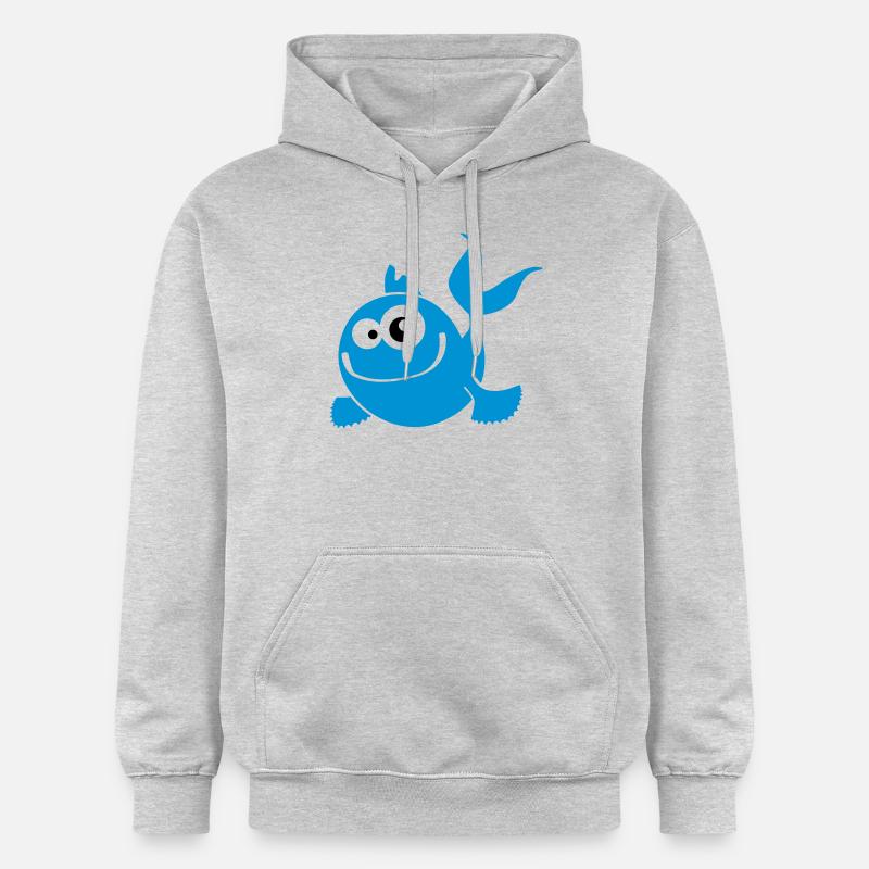 fish boy - Gildan Unisex Softstyle® Midweight Hoodie - Hellgrau meliert