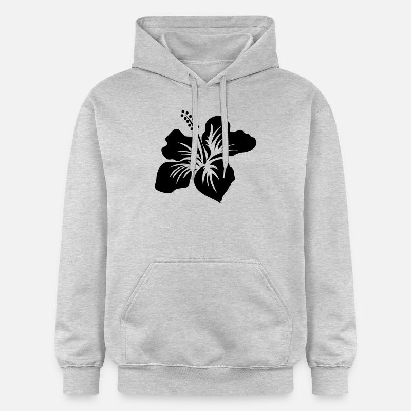 Fleur d'hibiscus - Sweat à capuche Softstyle® Gildan Unisexe - gris clair chiné