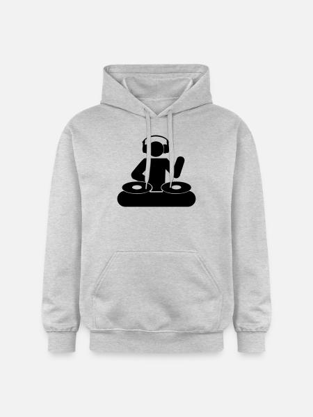 dj - Sweat à capuche Softstyle® Gildan Unisexe - gris clair chiné