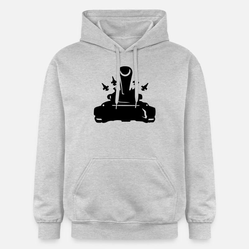panzer_mit_flugzeugstaffel - Gildan Unisex Softstyle® Midweight Hoodie - Hellgrau meliert