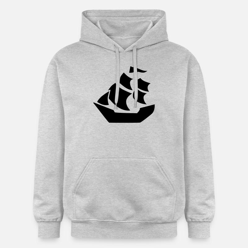 Bateau - Sweat à capuche Softstyle® Gildan Unisexe - gris clair chiné