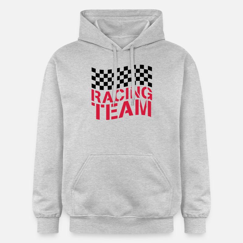 Conception de drapeau Racing Team - Sweat à capuche Softstyle® Gildan Unisexe - gris clair chiné