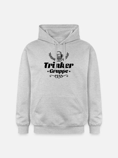 trinker gruppe bier - Gildan Unisex Softstyle® Midweight Hoodie - Hellgrau meliert