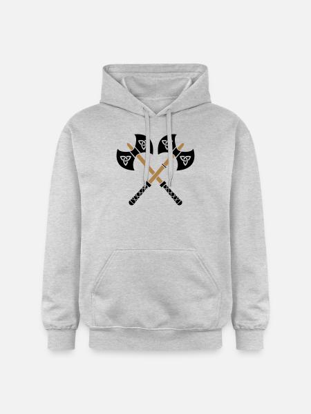 wikinger_aexte_02 - Gildan Unisex Softstyle® Midweight Hoodie - Hellgrau meliert