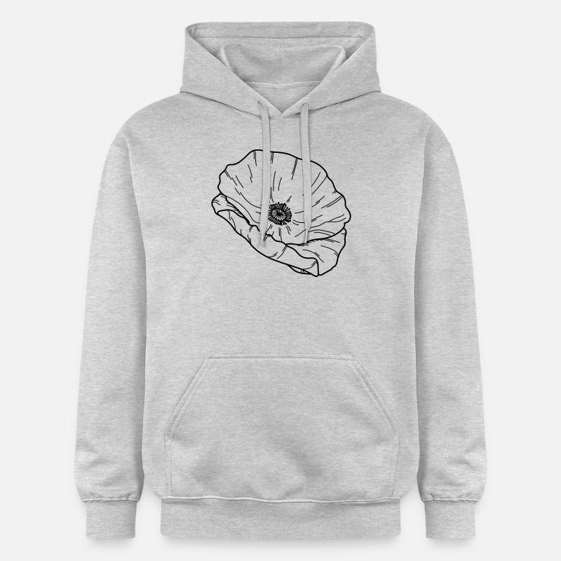 Fleur de pavot Fleur - Sweat à capuche Softstyle® Gildan Unisexe - gris clair chiné