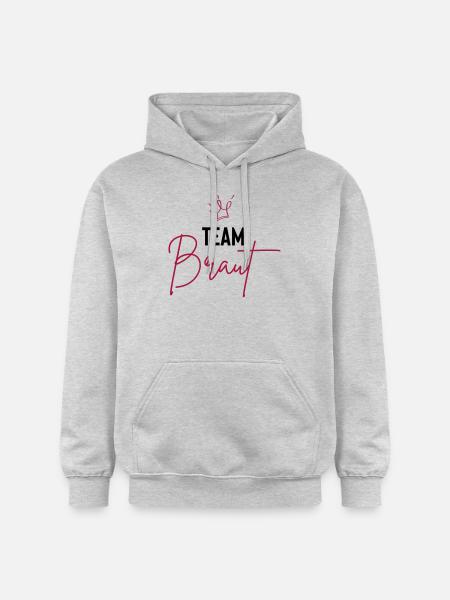team braut - Gildan Unisex Softstyle® Midweight Hoodie - Hellgrau meliert
