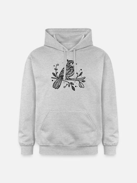 Oiseau - Sweat à capuche Softstyle® Gildan Unisexe - gris clair chiné
