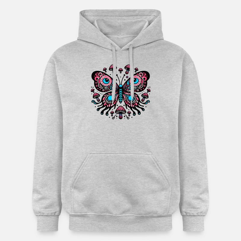 Papillon comique vibrant - Sweat à capuche Softstyle® Gildan Unisexe - gris clair chiné