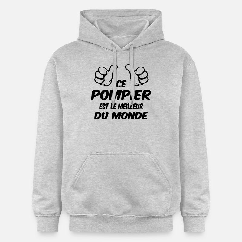 MEILLEUR POMPIER - Sweat à capuche Softstyle® Gildan Unisexe - gris clair chiné