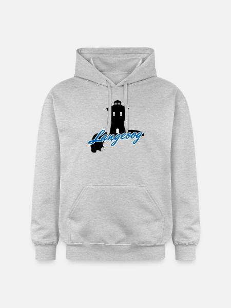 Langeoog Umriss & Wasserturm - Gildan Unisex Softstyle® Midweight Hoodie - Hellgrau meliert