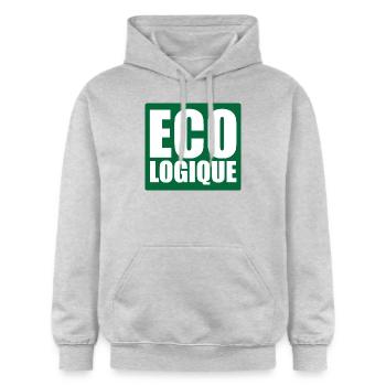 Ecologique ! - Sweat à capuche Softstyle® Gildan Unisexe - gris clair chiné - Devant - Liana (172cm) & Jaron (178cm)