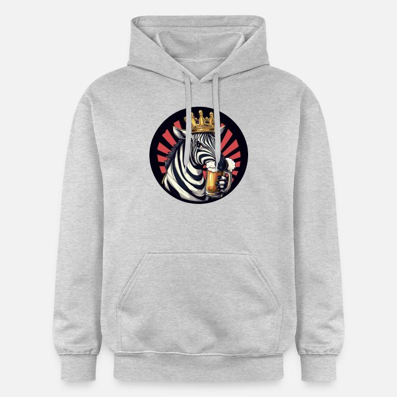 Zebra Bier Comic - Gildan Unisex Softstyle® Midweight Hoodie - Hellgrau meliert