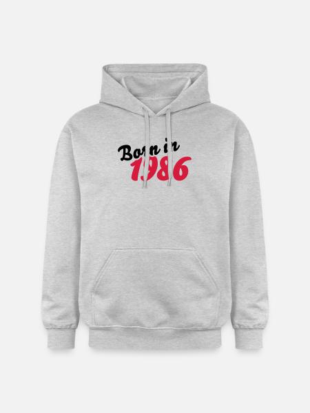 Born in 1986 - Gildan Unisex Softstyle® Midweight Hoodie - Hellgrau meliert