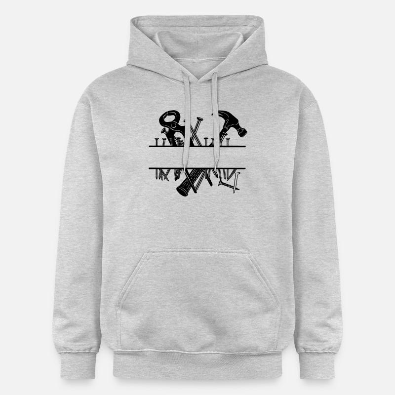 Clous logo de charpentier - Sweat à capuche Softstyle® Gildan Unisexe - gris clair chiné