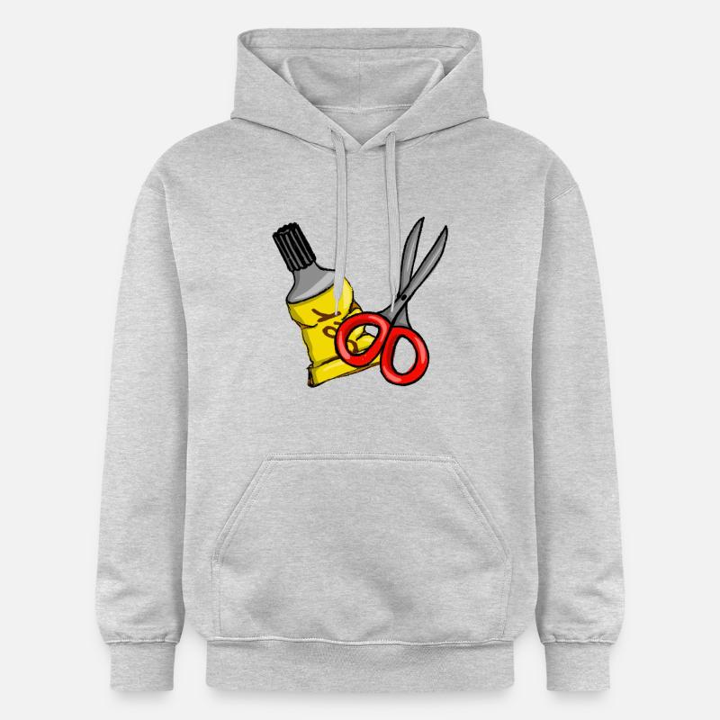 Ciseaux et colle - Sweat à capuche Softstyle® Gildan Unisexe - gris clair chiné