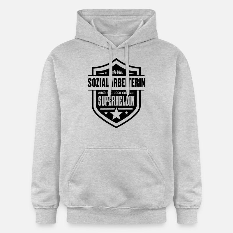 Super Sozialarbeiterin - Gildan Unisex Softstyle® Midweight Hoodie - Hellgrau meliert