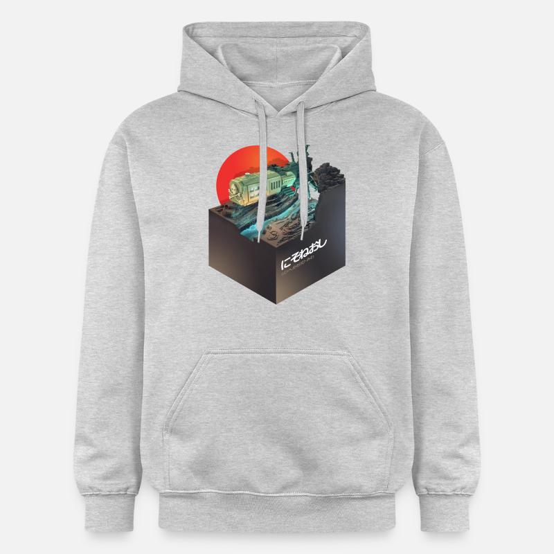 Arcadia spaceship - Sweat à capuche Softstyle® Gildan Unisexe - gris clair chiné