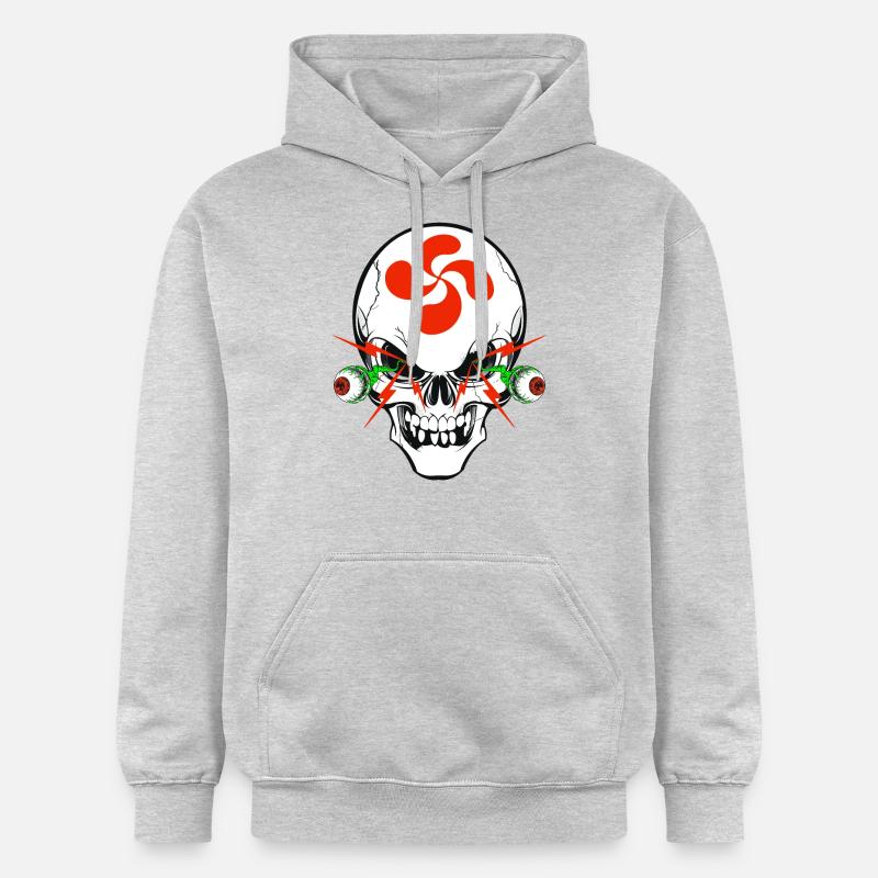 basque skull - Sweat à capuche Softstyle® Gildan Unisexe - gris clair chiné