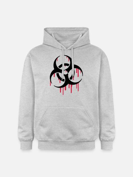 Biohazard Blood - Gildan Unisex Softstyle® Midweight Hoodie - light heather grey