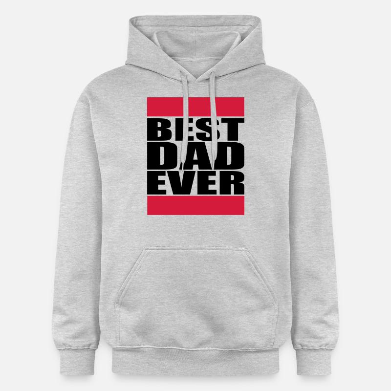 Best Dad Ever Logo - Sweat à capuche Softstyle® Gildan Unisexe - gris clair chiné
