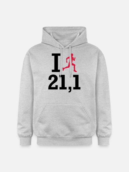 Marathon - Gildan Unisex Softstyle® Midweight Hoodie - Hellgrau meliert