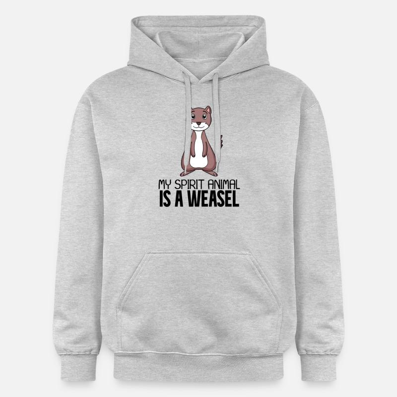 Belette - Sweat à capuche Softstyle® Gildan Unisexe - gris clair chiné