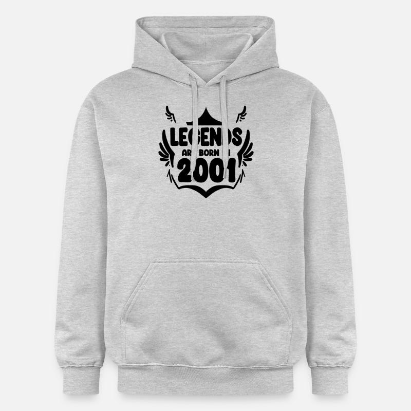 2001 - Né en 2001 - Sweat à capuche Softstyle® Gildan Unisexe - gris clair chiné
