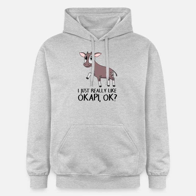 Okapi - Sweat à capuche Softstyle® Gildan Unisexe - gris clair chiné